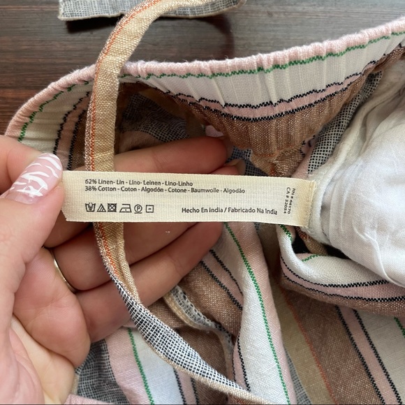 ‼️‼️SOLD‼️‼️Free People Striped Wide Leg Linen Pants - Picture 7 of 8